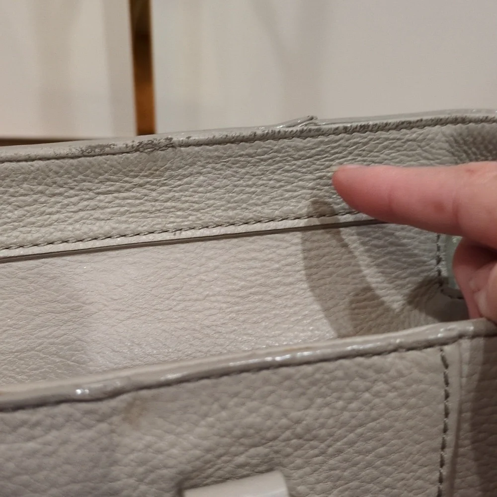 Kate Spade PROJECT Renny Drive Francis in clocktower Taupe Bag STORYBOOK Lining - Picture 7 of 15